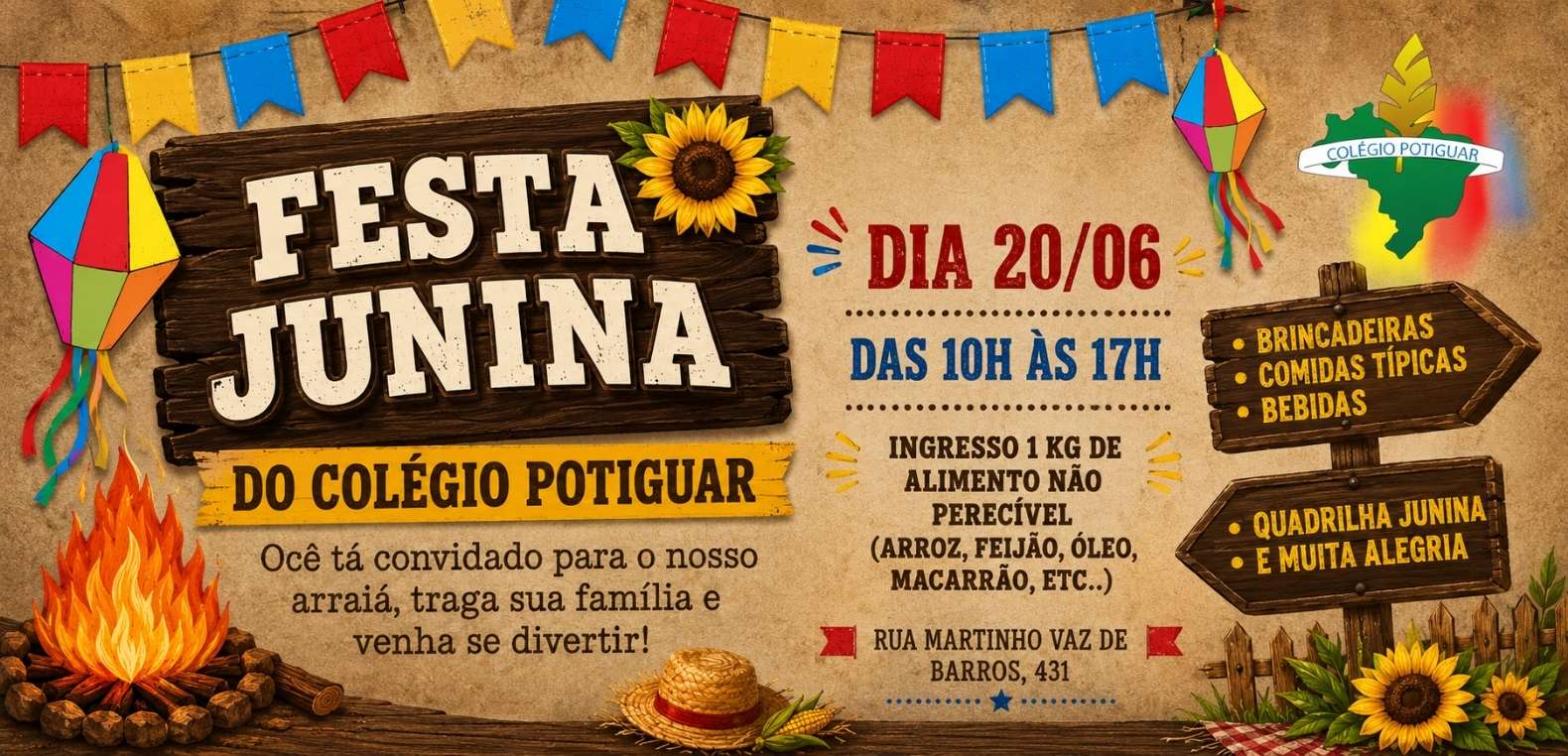 Banner de festa junina